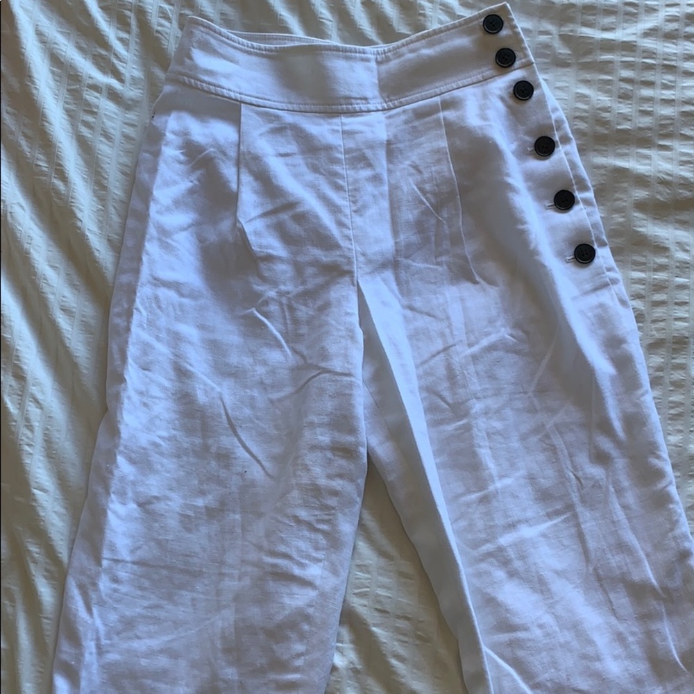 Club Monaco white linen pants